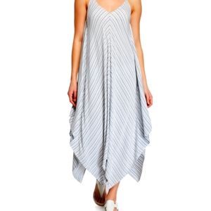 Tommy Bahama Striped V-Neck Sleeveless Scarf Dress